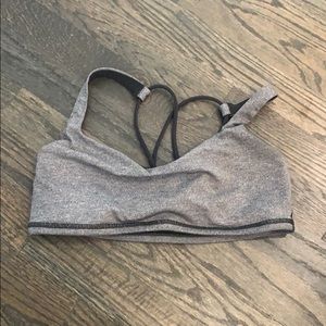 gray lululemon sports bra